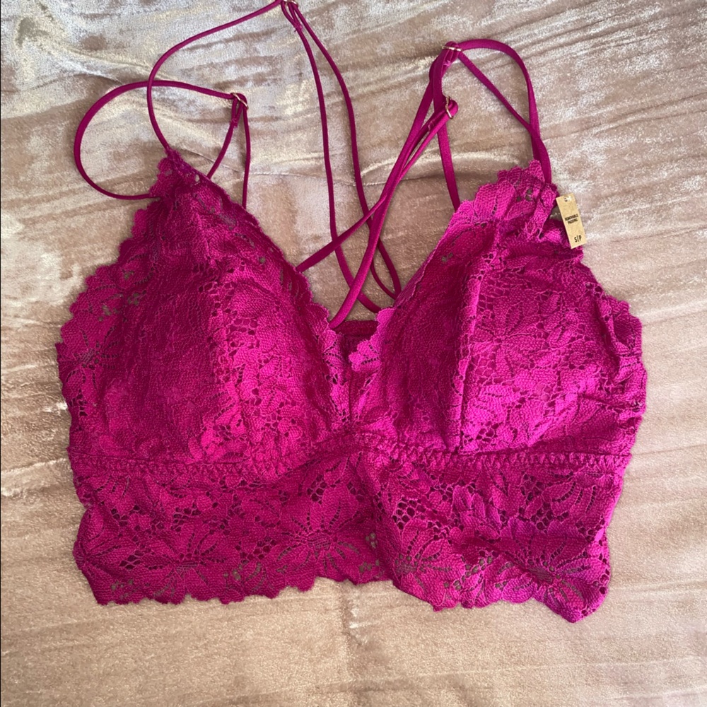 PINK lace bralette top